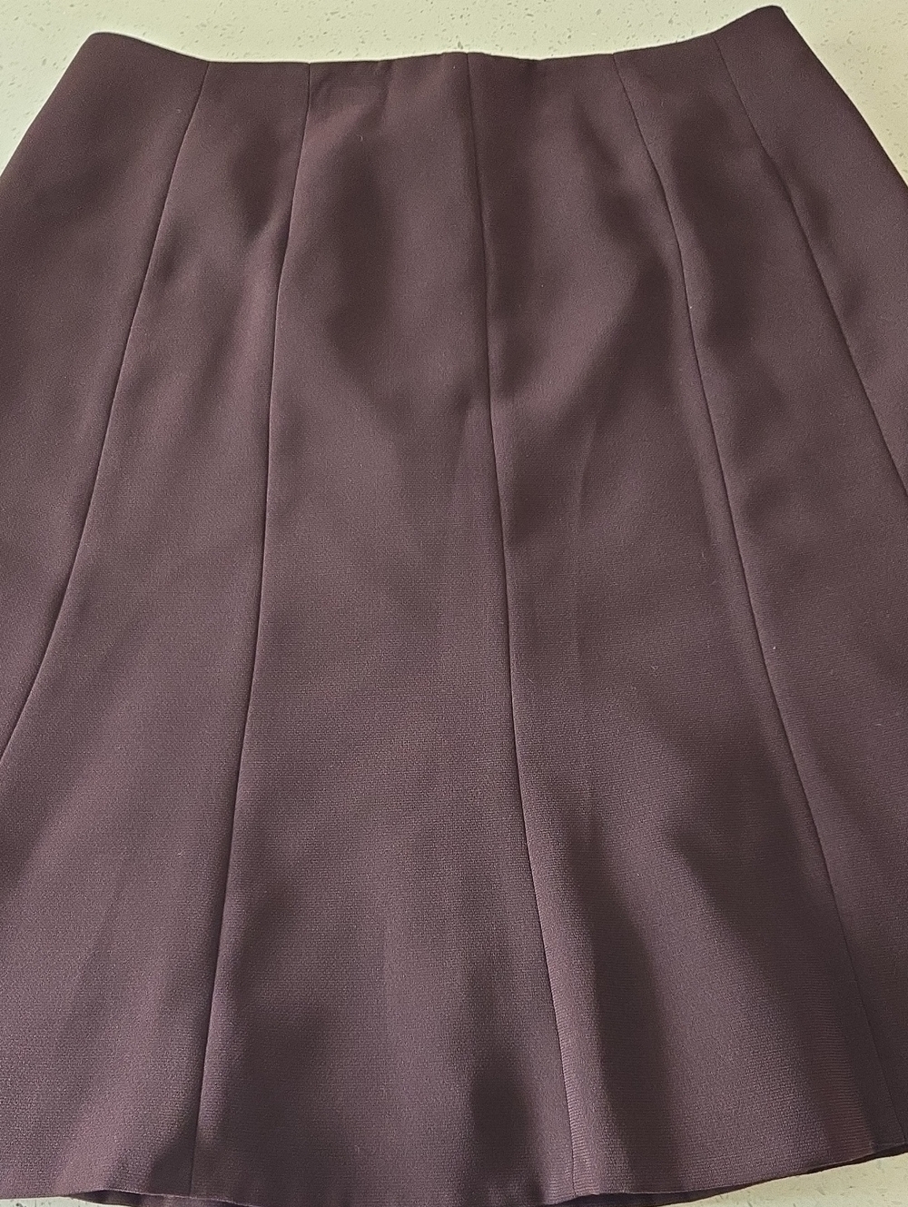 Calvin Klein A-Line Pleated Skirt in Deep Plum